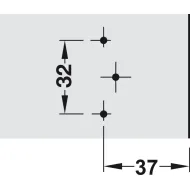 Plokštelė lankstui 35' 2mm HAFELE