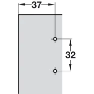 Plokštelė lankstui 35' 2mm HAFELE