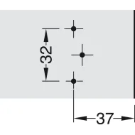 Plokštelė lankstui 35' 2mm HAFELE