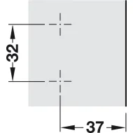 Plokštelė lankstui 35' 2mm HAFELE