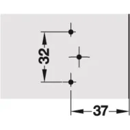 Plokštelė lankstui 35' 2mm HAFELE