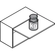 Mechanizmas FREE H1.5 B kairė baltas plast. HAFELE
