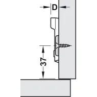 Plokštelė lankstui METALLA 100 Clip 2mm H