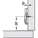 Mounting plate Metalla 310, Clip, H0mm, with eccentric, nickel