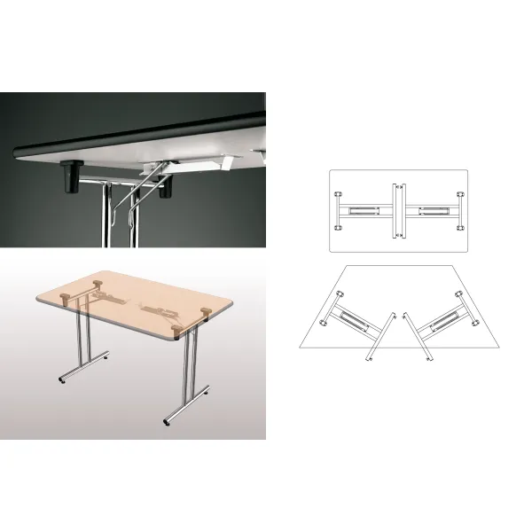 Table leg FLEXO-1 H710mm chrome