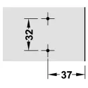 Mounting plate Metalla 310, Clip, H2mm, with eccentric, nickel