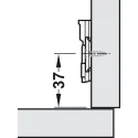 Cruciform mounting plate, Häfele Metalla SM Combi