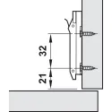 Plokštelė CLIP tiesi H0mm,