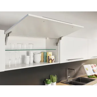Stay flap fitting, Häfele Free space 1.11, with handle