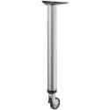 Table leg, Rondella, with castor, straight