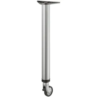Table leg, Rondella, with castor, straight