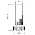 Adjustable leg, without base H150mm plastic