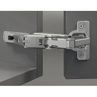 Concealed hinge, Häfele Duomatic Plus 155°, full overlay mounting