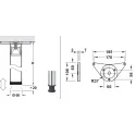 Table leg Ø60mm H710mm white DN-250-710 P1