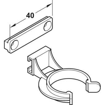 Plinth panel clip, for Häfele AXILO® 78 plinth system