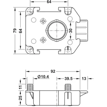 Mounting plate, for Häfele AXILO® 78 plinth system