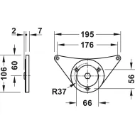 Koja stalui D60 H710 ner.plienas HAFELE