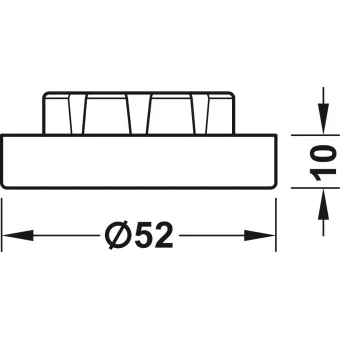 Spacer ring, for Häfele AXILO® 78 plinth system