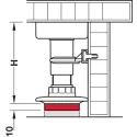 Spacer ring, for Häfele AXILO® 78 plinth system