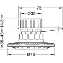 Screw-in glide, with mounting plate, for Häfele AXILO® 78 plinth system