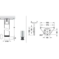 Koja stalui D60 H1100 juoda