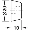Buffer, for screw fixing, rubber