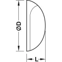 Amortizatorius prisukamas Ø20mm, H10mm, juoda