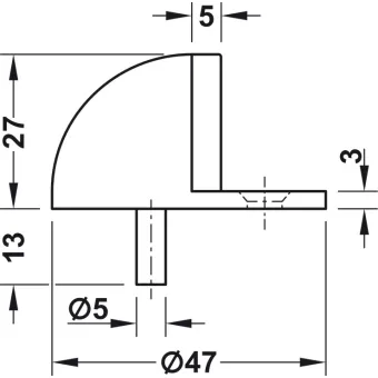 Floor mounted door stops, Zinc alloy, for screw fixing, Startec