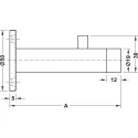 Wall mounted door stop, with wardrobe hook, for screw fixing, Startec