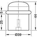 Atramėlė durims grindinė Ø36mm, H44mm, auksas