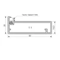 Frame profile 17, L3500mm, aluminium anodized