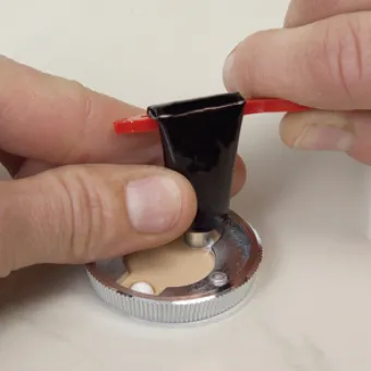 Atramėlė durims Ø45mm, H30mm, nerūdijančio plieno spalva