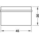 Atramėlė durims Ø45mm, H30mm, nerūdijančio plieno spalva