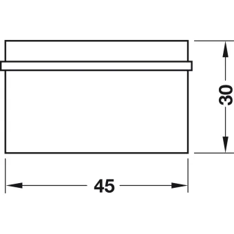 Atramėlė durims Ø45mm, H30mm, nerūdijančio plieno spalva