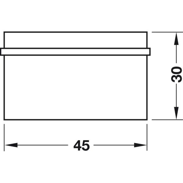 Atramėlė durims Ø45mm, H30mm, nerūdijančio plieno spalva