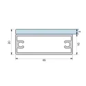 Frame profile 18, for gluing, L3500mm, aluminium anodized