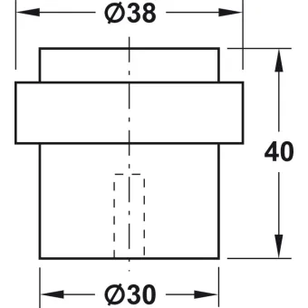 Floor mounted door stops, stainless steel, for screw fixing, Startec