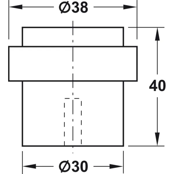 Floor mounted door stops, stainless steel, for screw fixing, Startec