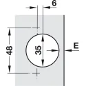 Lankstas Ø35, išorinis 105°, 0mm, 8 SALICE