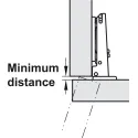 Concealed hinge, Duomatic 105°, for thin wooden doors from 10mm and above, full overlay mounting