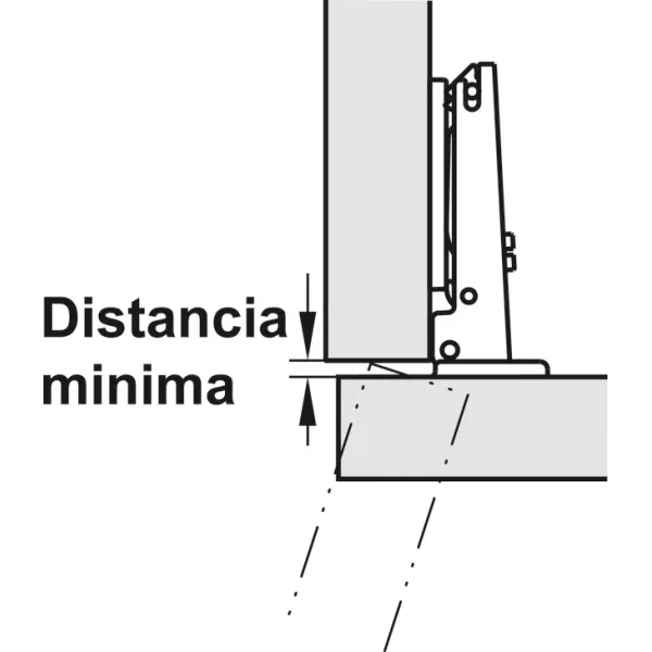 Lankstas Ø35, išorinis 105°, 0mm, 8 SALICE