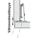Lankstas Ø35, išorinis 105°, 0mm, 8 SALICE