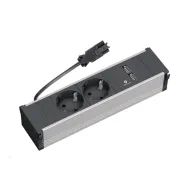 RB CONI 2xCEE7/3+d.USB krov. laid.L200GST18