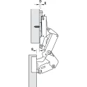 Concealed hinge, Duomatic 155°, full overlay mounting