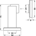 Fiksatorius durims magnetini H75mm, nerūdijančio plieno spalva, EL