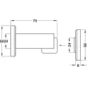 Fiksatorius durims magnetini H75mm, nerūdijančio plieno spalva, EL