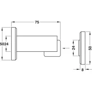 Fiksatorius durims magnetini H75 ner.plienas HAFEL
