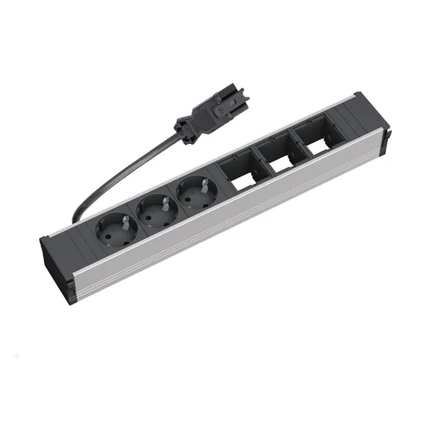 Rozečių blokas CONI 3xCEE7/3, 3 tušti moduliai, laidas L200mm, GST18