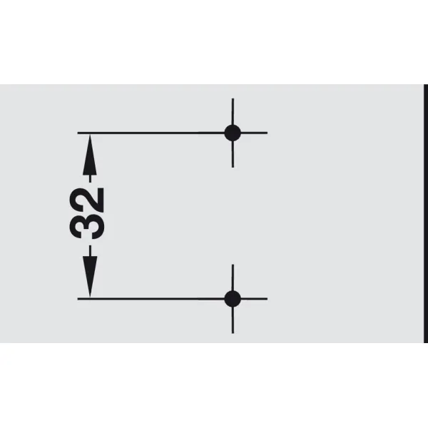 Slide-on mounting plate with angle, Häfele Duomatic A, for corner applications from -7.5° to +7.5°