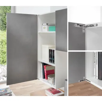 Concealed hinges AIR, with soft close, titanium